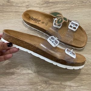 biostep leopard sandals